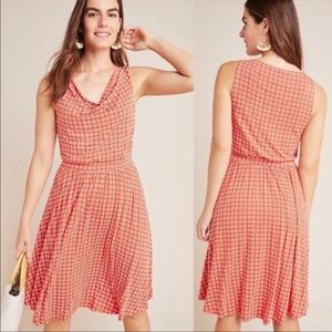 Anthropologie Maeve Brianna Dress Cowl Neck Floral Midi size XS